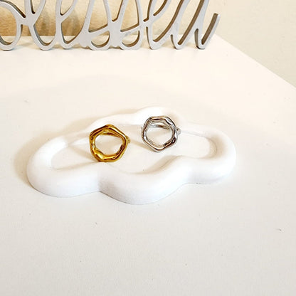 Silver and gold spiral ring, chunky dot Ring, golden dots ring, gold bold ring, silver bold ring, bulky silver and gold ring, Secrets Santa gift for her, valentine gift, jewelry gift for valentines, love ring, love jewelry, gift for wife, gift for friend, friendship gifts, self love ring, amor propio anillo, anillo de corazon, waterproof ring, waterproof jewelry, timeless jewelry, timeless ring, gift for girlfriend, soulmate ring, elegant ring, classy ring